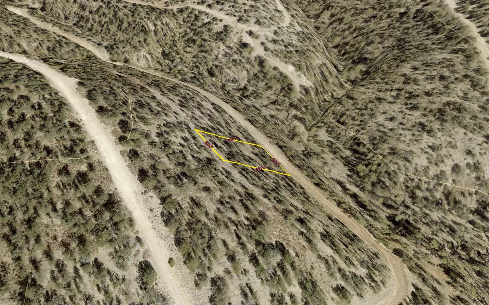 County 2026 aerial with the lot outlined in yellow