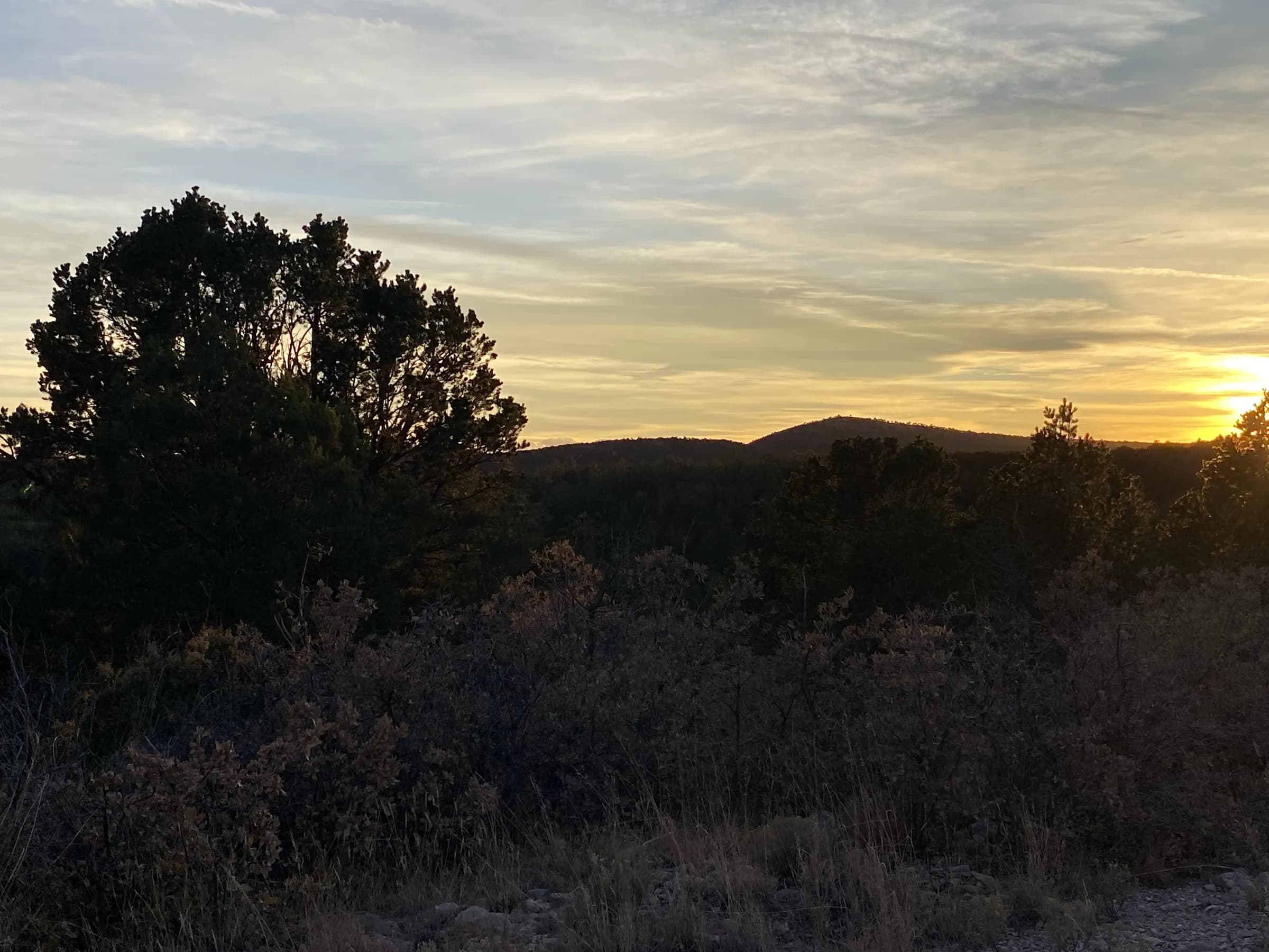 Sunset over the Sacramento Mountains from the lots